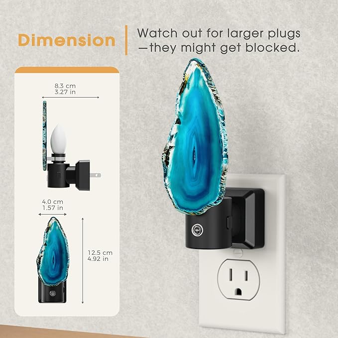 Briignite Agate Night Lights Plug into Wall, Dimmable Night Lights - Image 7