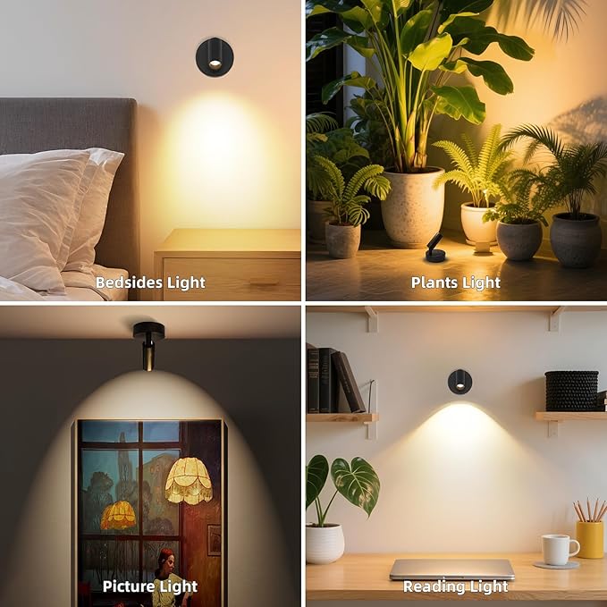 Wireless Rechargeable Spotlight spot lightsindoor, Battery Powered Lights - Image 4