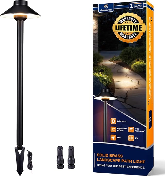 Gardenreet Outdoor Brass Pathway Lights by Gardenreet