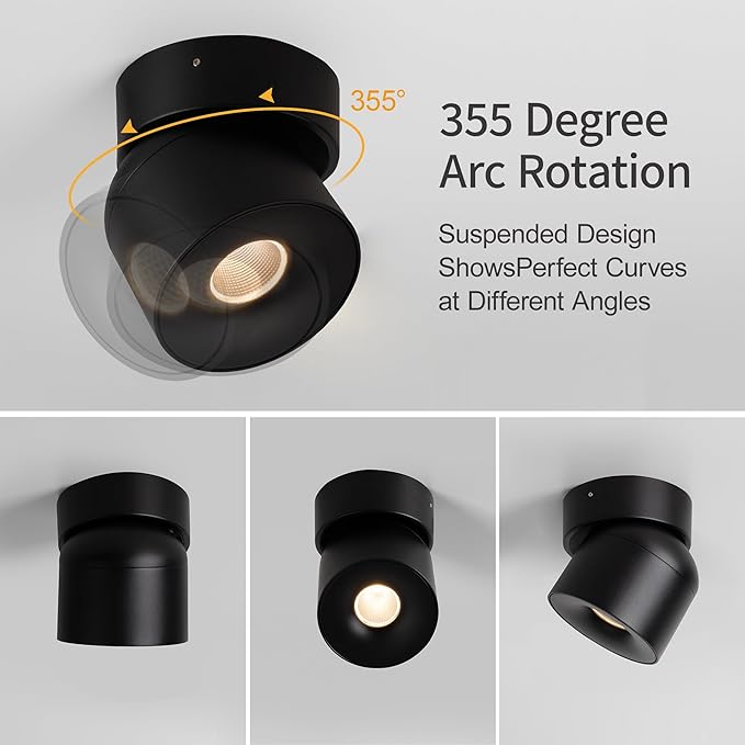 Aisilan Ceiling Spot Lights Indoor, 15W Modern LED Spotlight 350° Directional - Image 2
