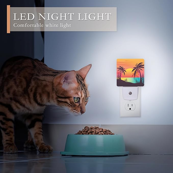 Night Light, Palm Tree with Beach Sunset Night Lights Plug into Wall - Image 4