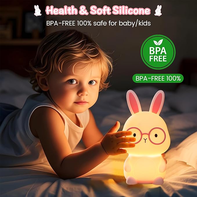 Bunny Lamp for Kids, Rabbit Night Light - Image 6