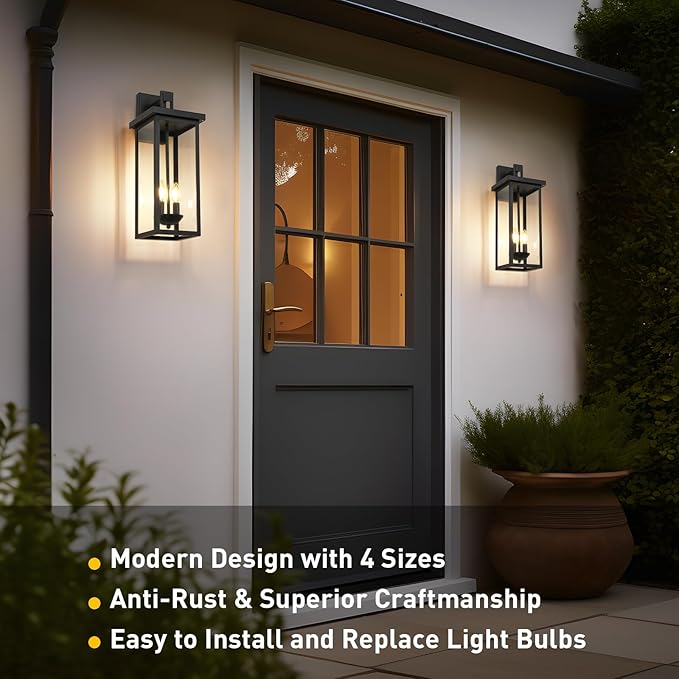 tewei 22 Inch Large Outdoor Wall Lights, Dusk to Dawn Outdoor Lighting Fixtures - Image 2