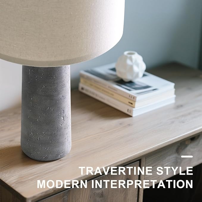 BOBOMOMO 27.25" Modern Table Lamp Set of 2, Lamps - Image 5