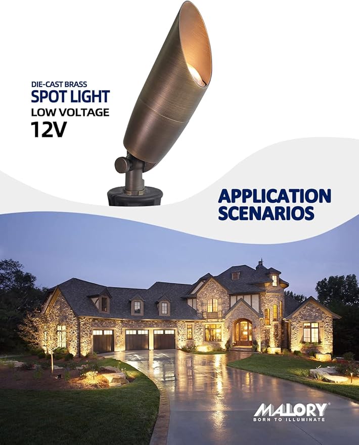 MALORY Solid Brass Landscape Spotlight 10-Pack - Image 2
