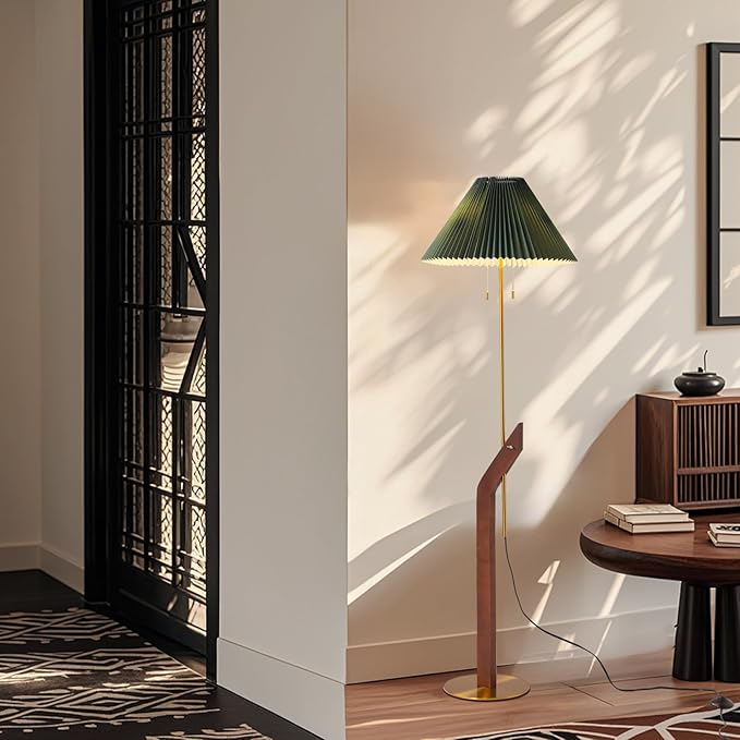 Floor Lamps for Living Room, Mid Century Modern Wood Floor Lamp, Height - Image 9