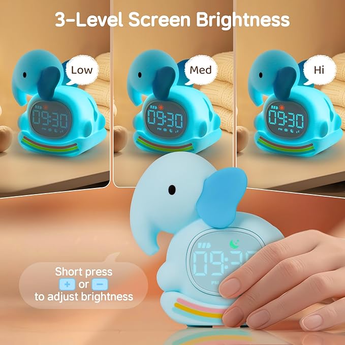Alarm Clock for Kids with Night Light, Sleep Training Clock Time to Wake Clock - Image 6