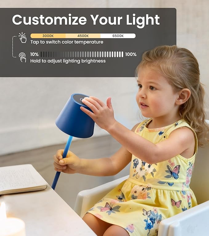 3 Pack Cordless Table Lamp, Portable Battery Operated Lamp - Image 3