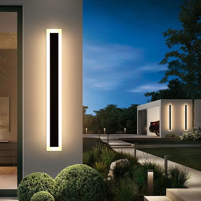 Upgrade Widened 2 Pack Modern Outdoor Wall Sconce, 47.2inch Dimmable Exterior - Image 9