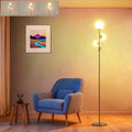 Fiqevs Upgrade Dimmable Floor Lamp, 3 Globe Mid Century Floor Lamps by Fiqevs