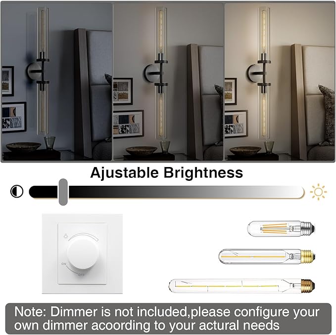 Black Wall Sconce, Double Vanity Light Fixture, Bathroom Wall Lamp, Living Room - Image 9