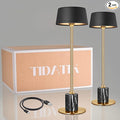 Cordless Table Lamp Set of 2, Rechargeable and Battery Operated, Powered by by TIDATIK