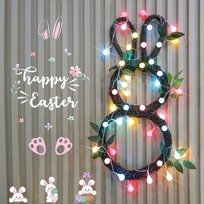 suddus Easter Lights Plug in, 33ft 100 Led USB Pastel String Lights - Image 2