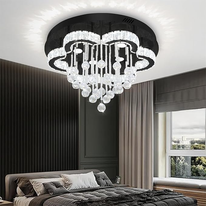 Flashing God Modern Chandelier for Living Room 24 inch Raindrop Chandeliers - Image 7