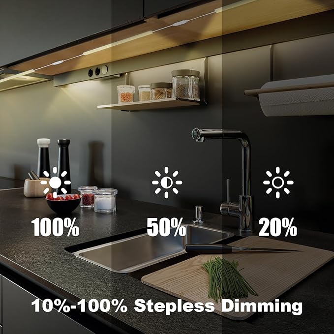 3PCS x 12inch Under-Counter Light Fixtures, LED Cabinet Lights - Image 4