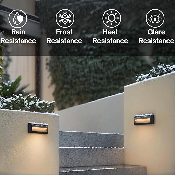 ZONK LED Outdoor Indoor Step Lights, Line Voltage 110-240V 2W Landscape Stair - Image 4