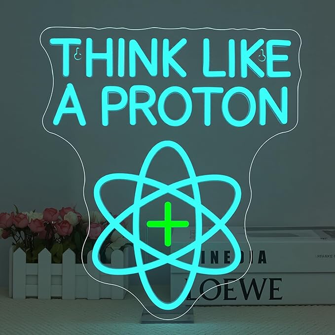 Think Like a Proton Neon Sign Dimmable Good Vibes Neon Light by Wanxing
