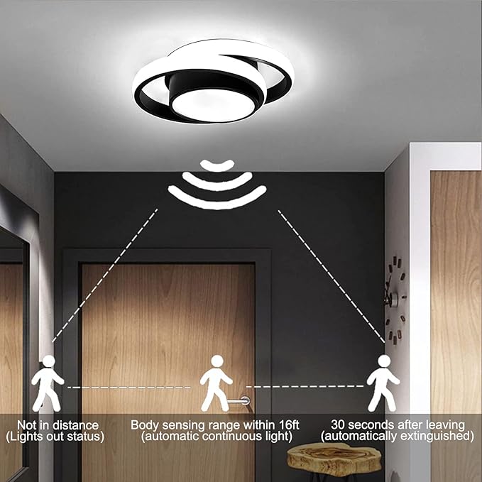 Motion Sensor LED Ceiling Light Indoor, 36W Cool White Mount Motion Activated - Image 3