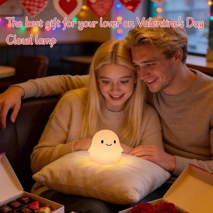 Halloween Ghost Night Light, 50-Hour Battery & Pat Control, Cute Squishy Lamp - Image 5
