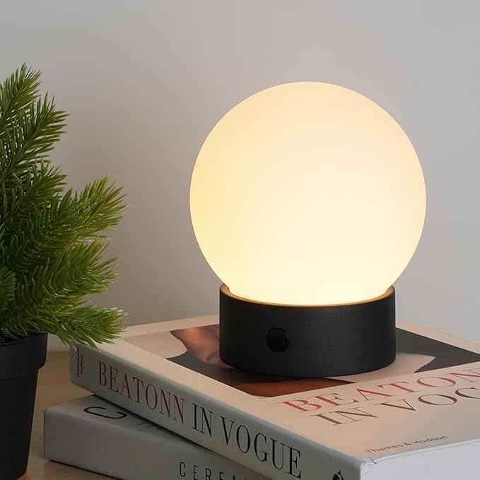 Small Cute Cordless Table Lamp Rechargeable, Battery Operated Shower Lamp by WEILAILUX