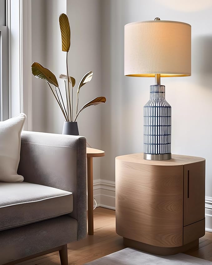 25" Modern Ceramic Lamps Single Table Lamp - Image 3