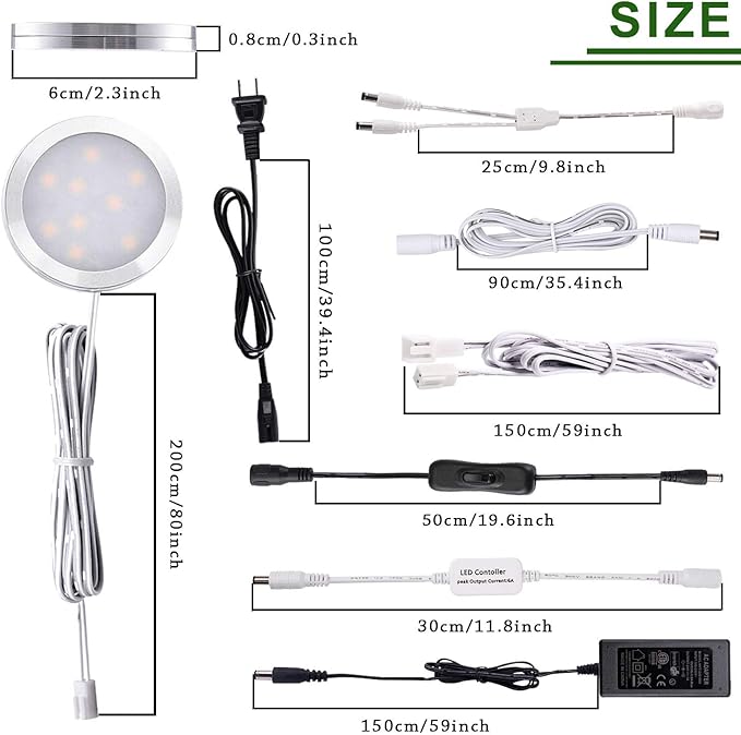 AIBOO LED Under Counter Lighting, Curio Cabinet, Display Light Fixtures - Image 3