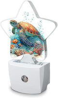 Sea Turtles Night Light, Fish Plug-in Dusk to Dawn Smart Sensor Nightlight by SKYDAWNY