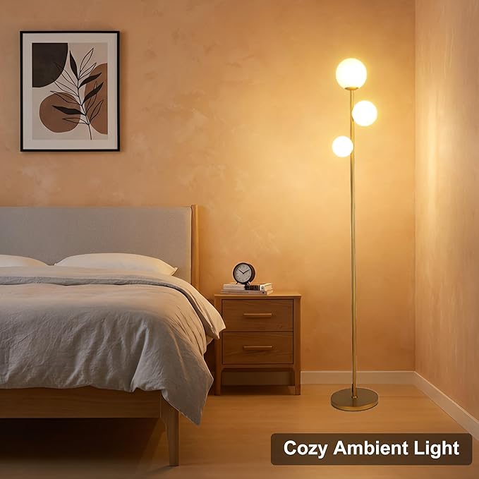 Fiqevs 3 Globe Mid Century Modern Floor Lamp - Image 7