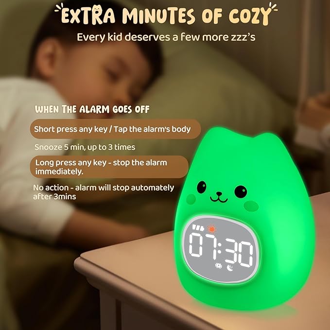 Cat Alarm Clock with Night Light - Image 8