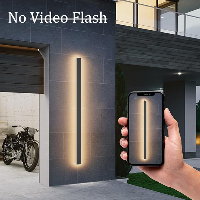 2 Pack 40Inch Long Outdoor LED Wall Lights 3000K Modern Exterior Wall Light - Image 6