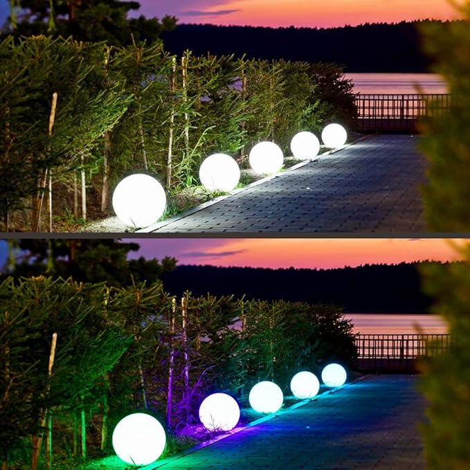 Mr.Go 20-inch Rechargeable LED Ball Light, Waterproof Outdoor Globe Lights - Image 6
