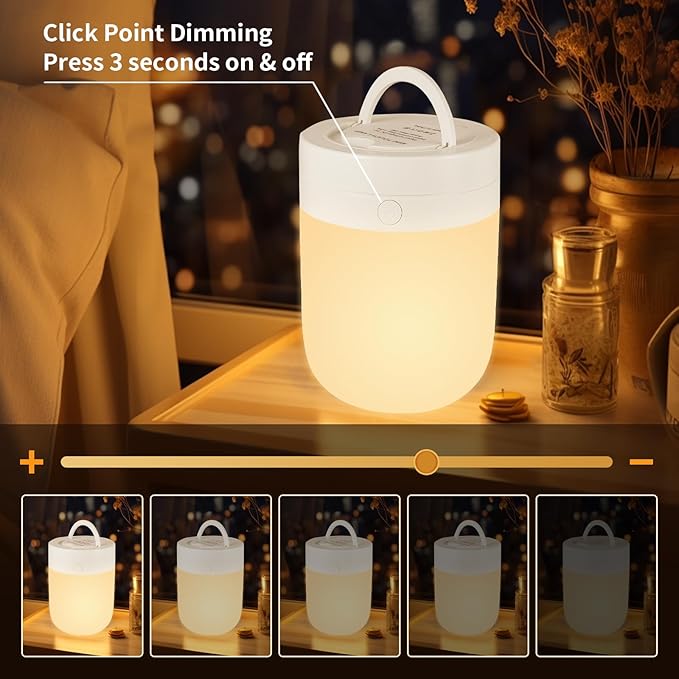 Small Kids Night Light, 13 Color Dimmable LED Lamp, Portable Stepless Dimming - Image 5