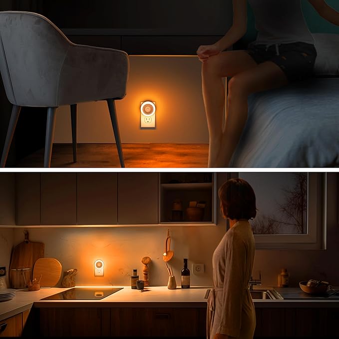 Briignite Motion Sensor Night Light Orange, Night Lights Plug into Wall - Image 6