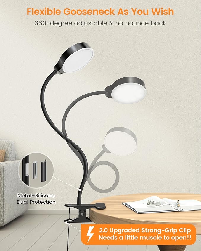 Glocusent 5W 36 LED Reading Clip on Light - Image 6