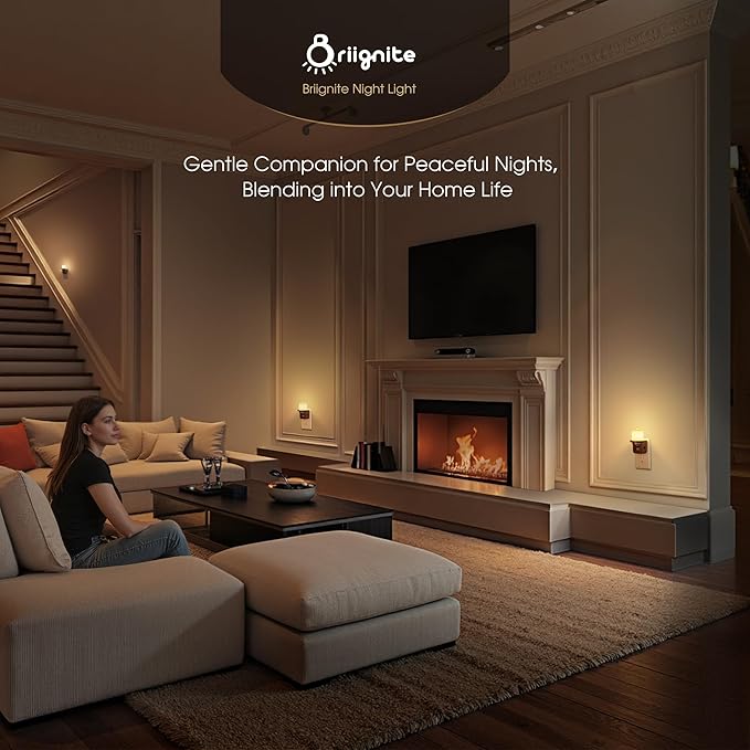 Briignite Candle Night Light, Night Lights Plug into Wall 2 Pack, LED Vintage - Image 4