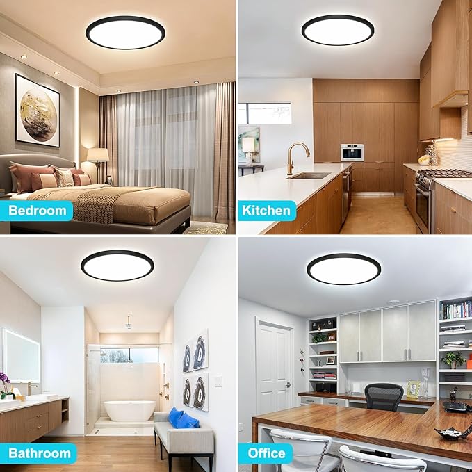 libtit 13 Inch Led Flush Mount Ceiling Light Fixtures, 3 Color - Image 8