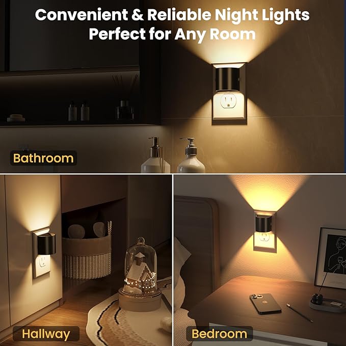 Night Lights Plug into Wall, LED Night Light 2 Pack, Soft Glow Night Lights - Image 5