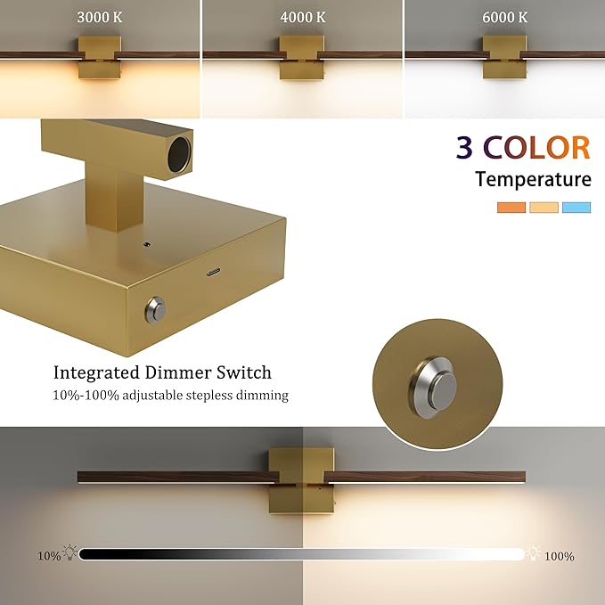 40 Inch Rechargeable Battery Operated Wall Sconce Set 2, 8000mAh Cordless - Image 3