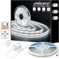 MIWISE White LED Strip Lights, COB LED Strip Light 6000K Daylight White by MIWISE