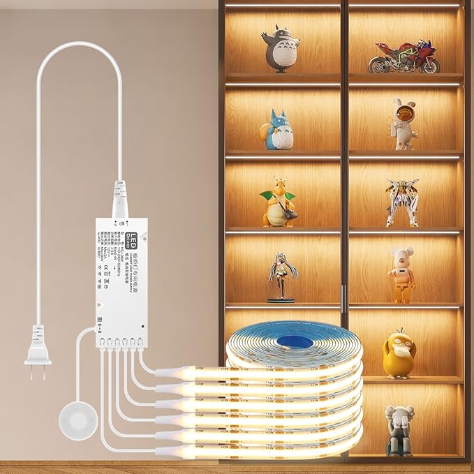 Cabinet Light COB LED Strip Lights 6-in-1 Dimmable Touch Control by tlinkosta