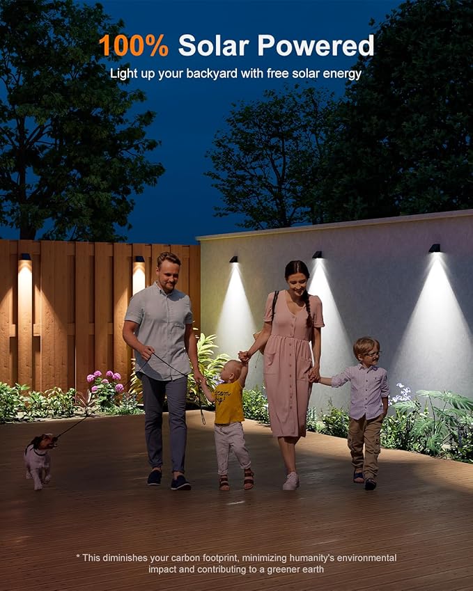12 Pack Decorative Solar Powered Fence Lights Outdoor Waterproof - Image 5