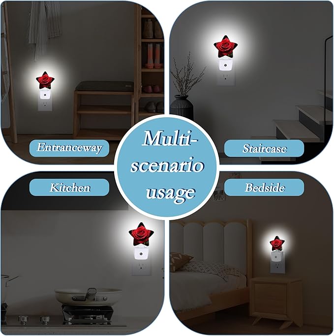 Red Rose Night Light, Plug Into Wall Decor Nightlights - Image 7