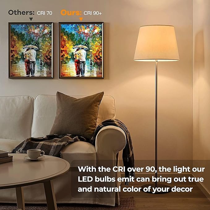 Leools Dimmable Half Black Light Bulb, Anti Glare LED Light Bulbs, 2700k Warm - Image 9