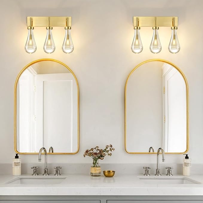 Raindrop Wall Sconces Gold Crystal Sconces Wall Decor Modern Lighting Glass - Image 4