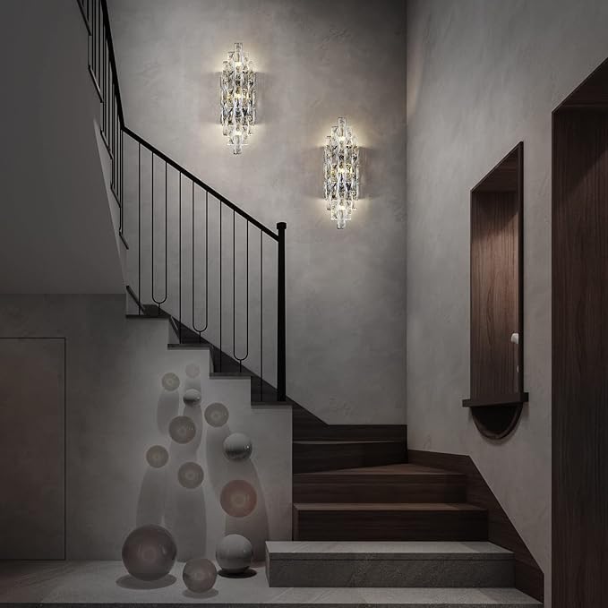 Modern Crystal Chrome Wall Sconces, Wall Light Fixtures, Indoor Wall Lamp - Image 5