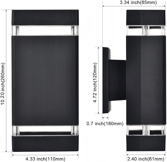 Motion Sensor Outdoor Wall Lights, Dusk to Dawn Exterior Light Fixtures - Image 8