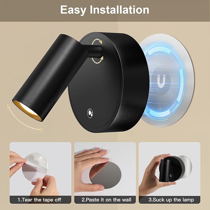 Kimjo Spot Lights Indoor, 4000mAh Rechargeable Battery LED Spotlight Indoor - Image 3