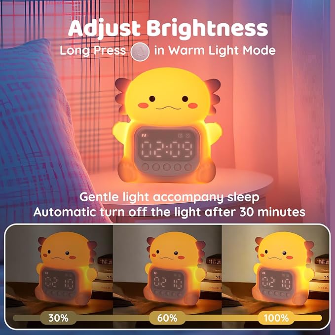 Axolotl Alarm Clock with Night Light - Image 4