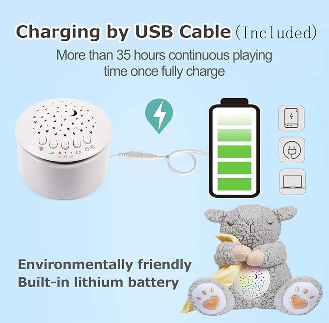 BEREST Rechargeable Baby Sleep Soother, Mom's Heartbeat Babies Cry Sensor - Image 4