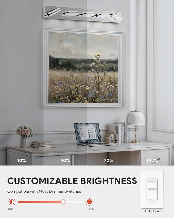 VONLUCE Bathroom Vanity Light Fixture, 5-Light Modern LED Vanity Light - Image 4